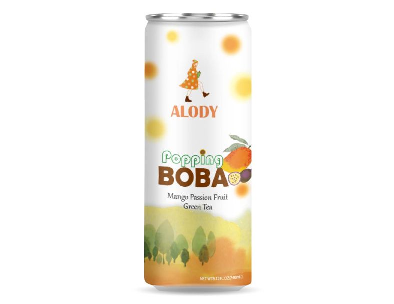 Mango Passion fruit tea w/ Popping Boba/ can