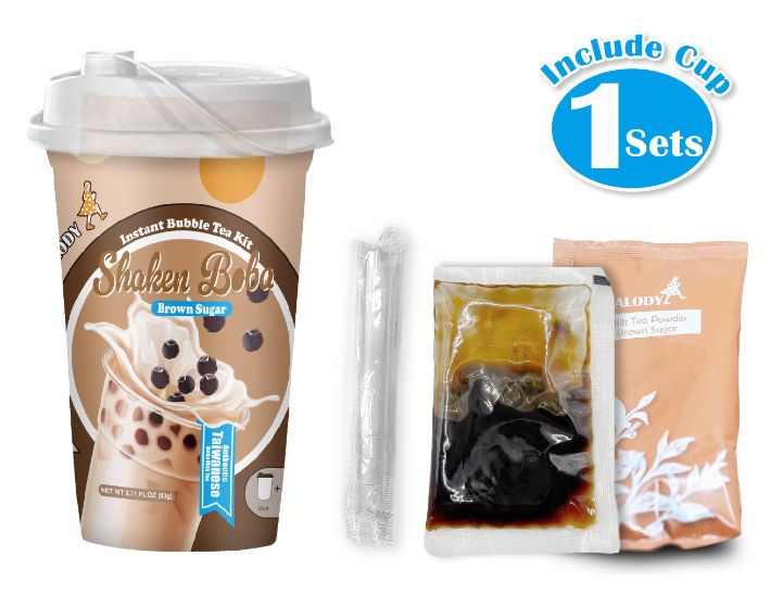 Instant milk tea kit Shaken Boba/ Brown sugar 2