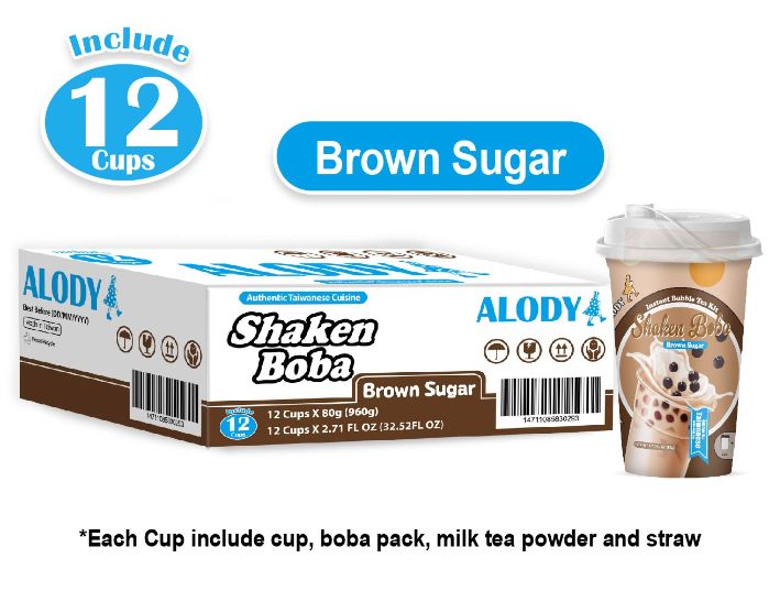 Instant milk tea kit Shaken Boba/ Brown sugar 3