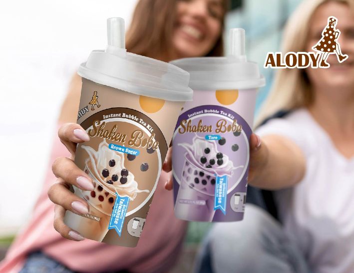 Instant milk tea kit Shaken Boba/ Taro 4